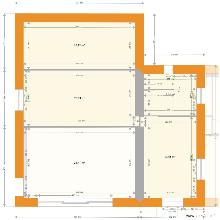 reno 3bis. Plan de 12 pièces et 193 m2