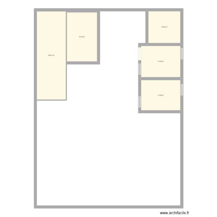 test. Plan de 5 pièces et 78 m2