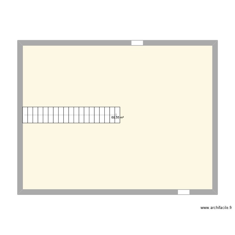 GON 2025 GRENIER. Plan de 1 pièce et 69 m2