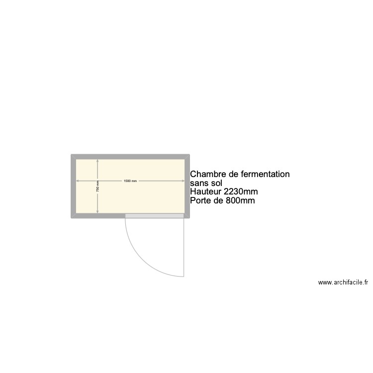 de Gesincourt. Plan de 1 pièce et 1 m2