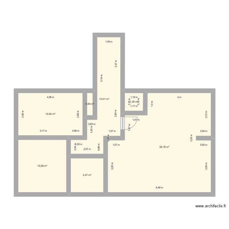 yanis after. Plan de 7 pièces et 75 m2