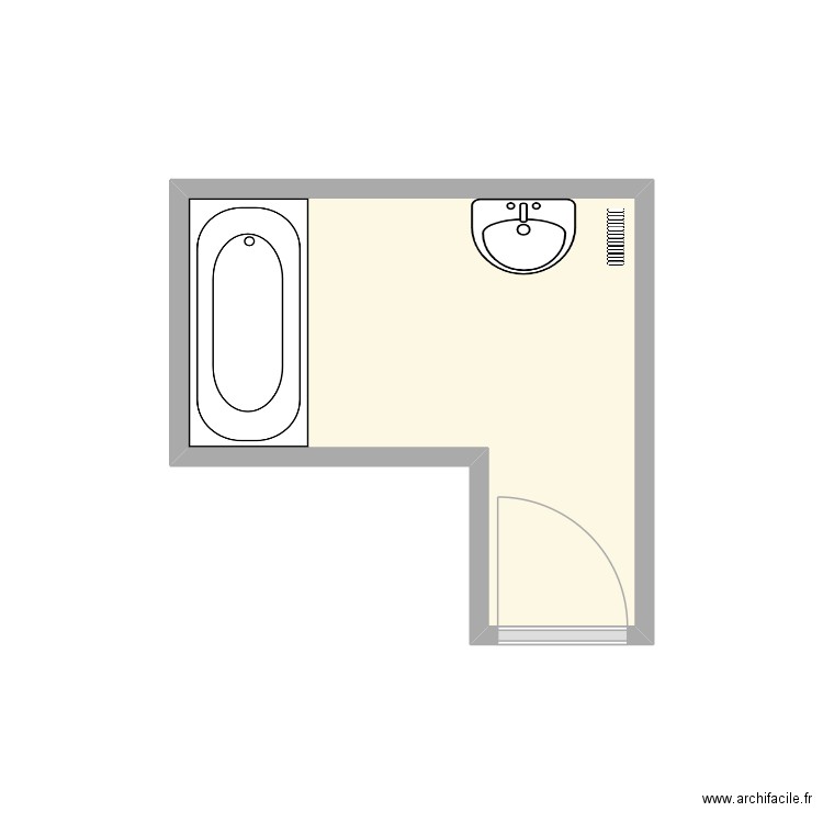 Witkowski. Plan de 1 pièce et 4 m2