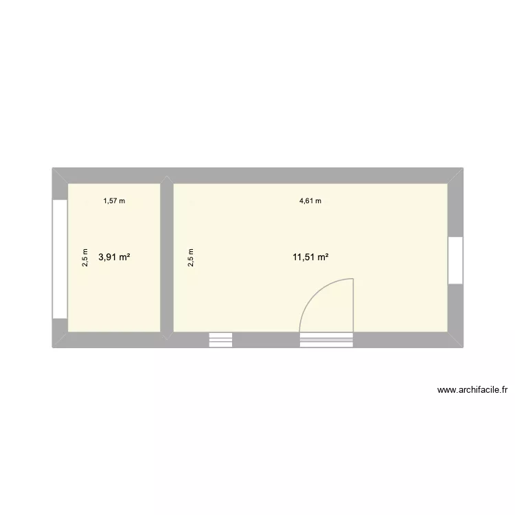 Carq existant. Plan de 2 et 15 m² Carq existant. Plan de 2 et 15 m²