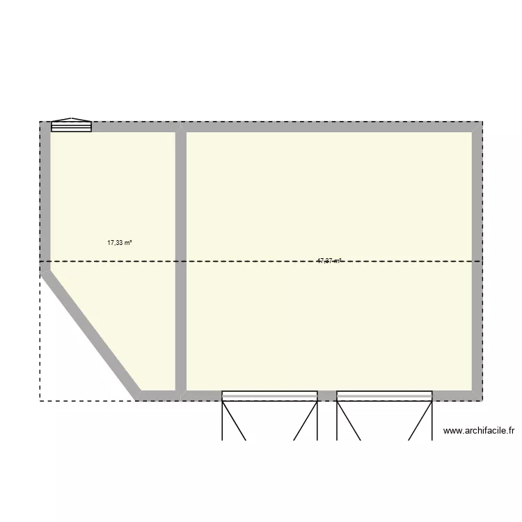 Maison 6 av des quarts. Plan de 2 et 65 m² Maison 6 av des quarts. Plan de 2 et 65 m²