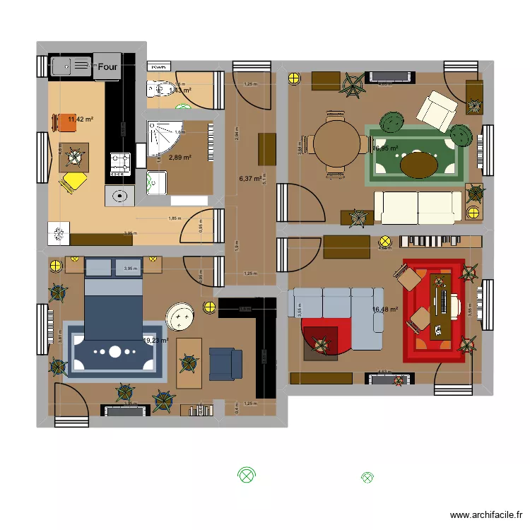 Chez Boubou MESURES OK. Plan de 7  et 75 m²