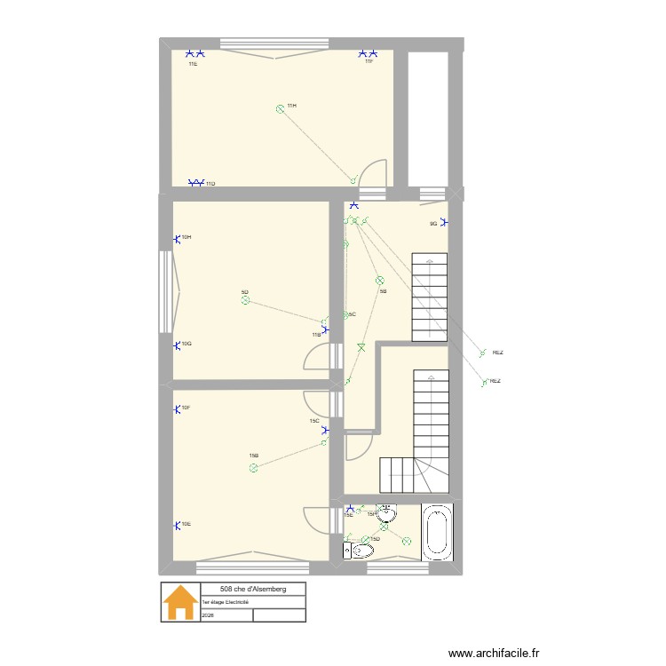 Braine 1er &eacute;tage. Plan de 0 pièce et 0 m2