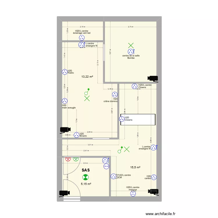 nemesis st naz. Plan de 5  et 45 m²