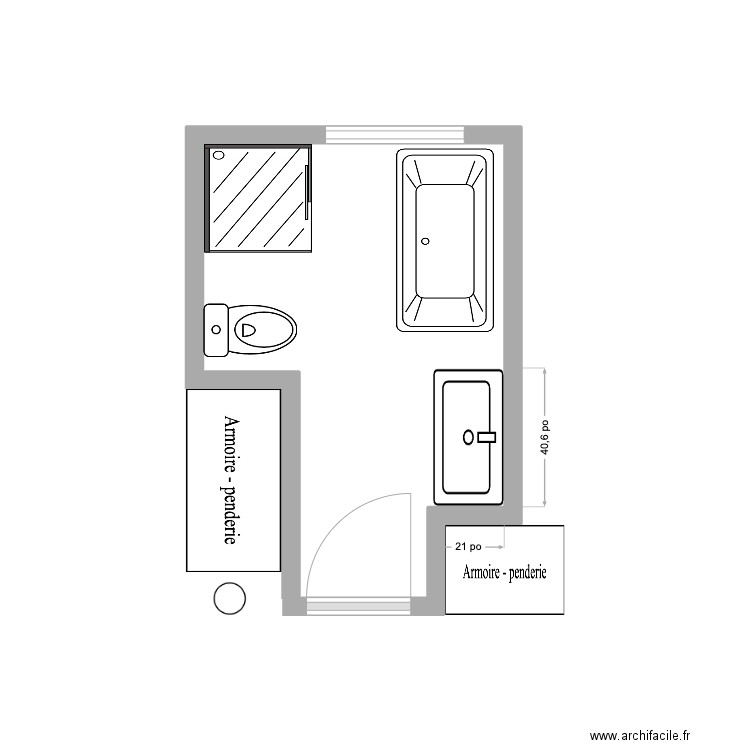Salle de Bain #2. Plan de 0 pièce et 0 m2