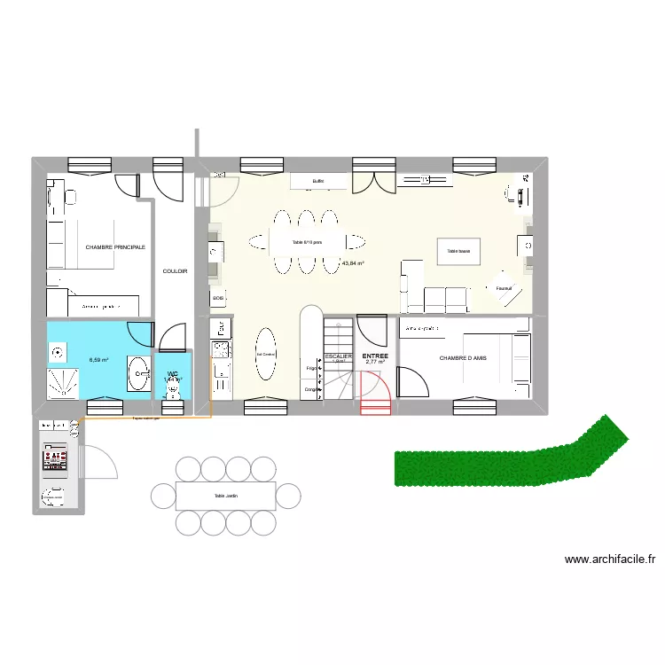 amenagement maison annoville v3. Plan de 