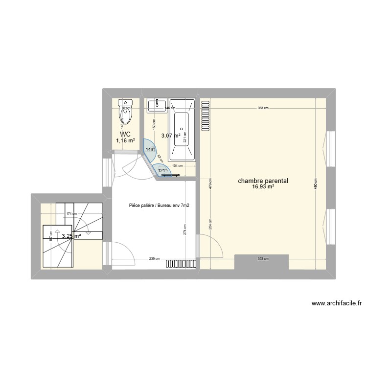 Maison 1er t&eacute;age. Plan de 0 pièce et 0 m2