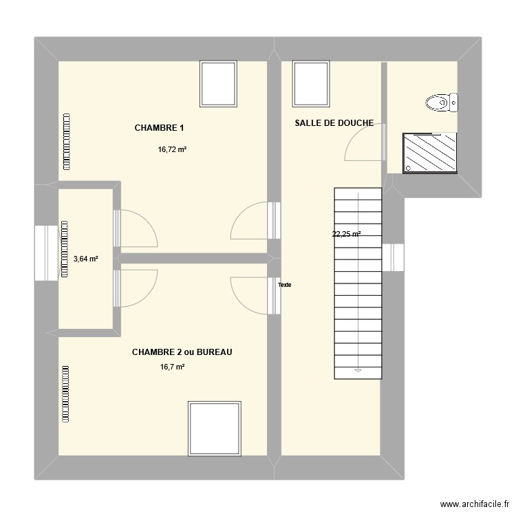 1er étage. Plan de 0 pièce et 0 m2
