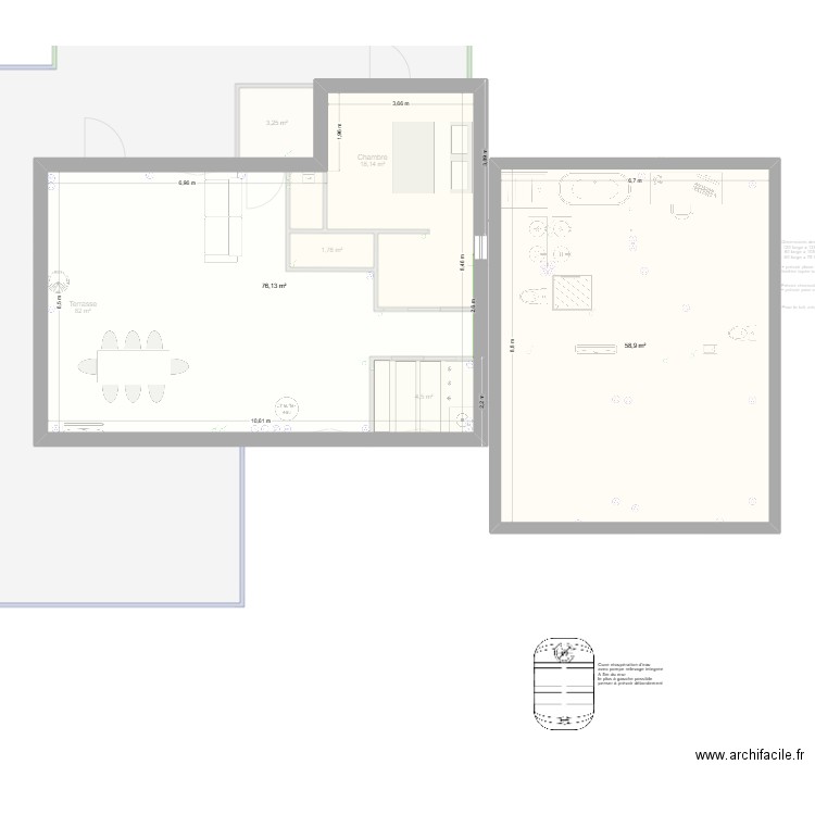 PLAN AVEC MESURES REELLES SUR PLACE. Plan de 16 pièces et 456 m2