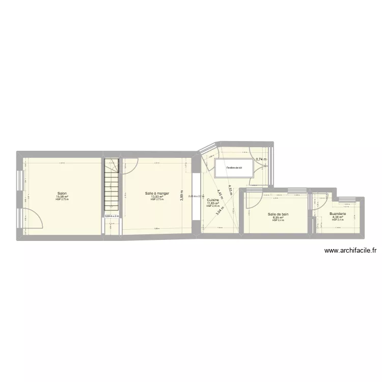 RDC2. Plan de 8 Pièces et 56 m² RDC2. Plan de 8 Pièces et 56 m²