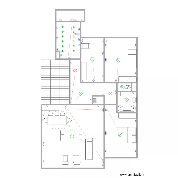 Mettewie Electricit&eacute;. Plan de 