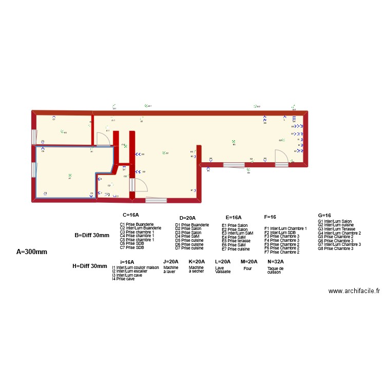 Dampremy Appartement. Plan de 0 pièce et 0 m2