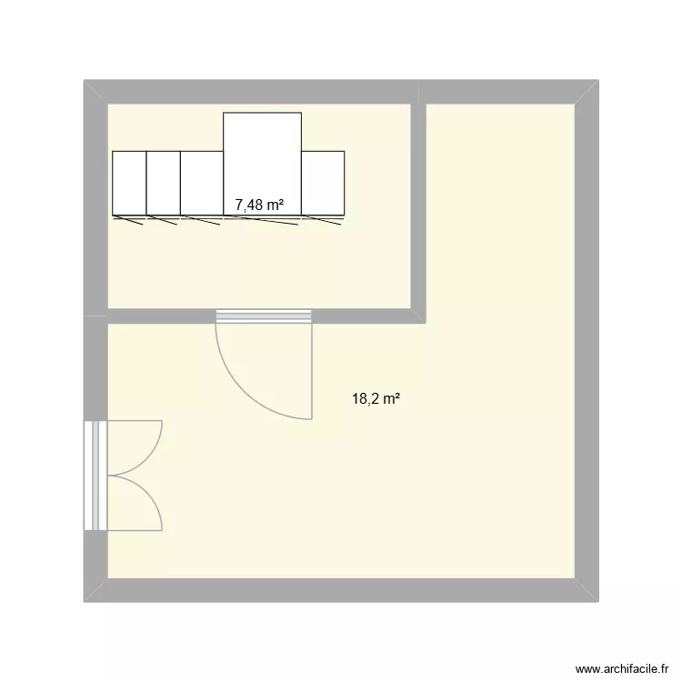 Poste transfo. Plan de 2  et 26 m²