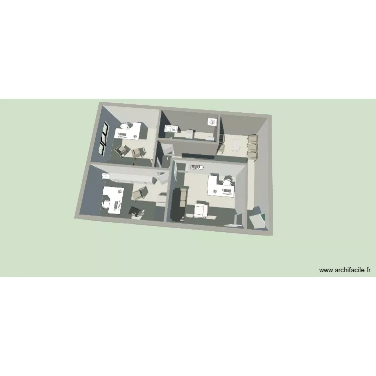 B78. Plan de 5 Pièces et 74 m² B78. Plan de 5 Pièces et 74 m²