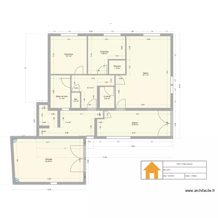 Drumettaz Clarafond. Plan de 21  et 224 m²