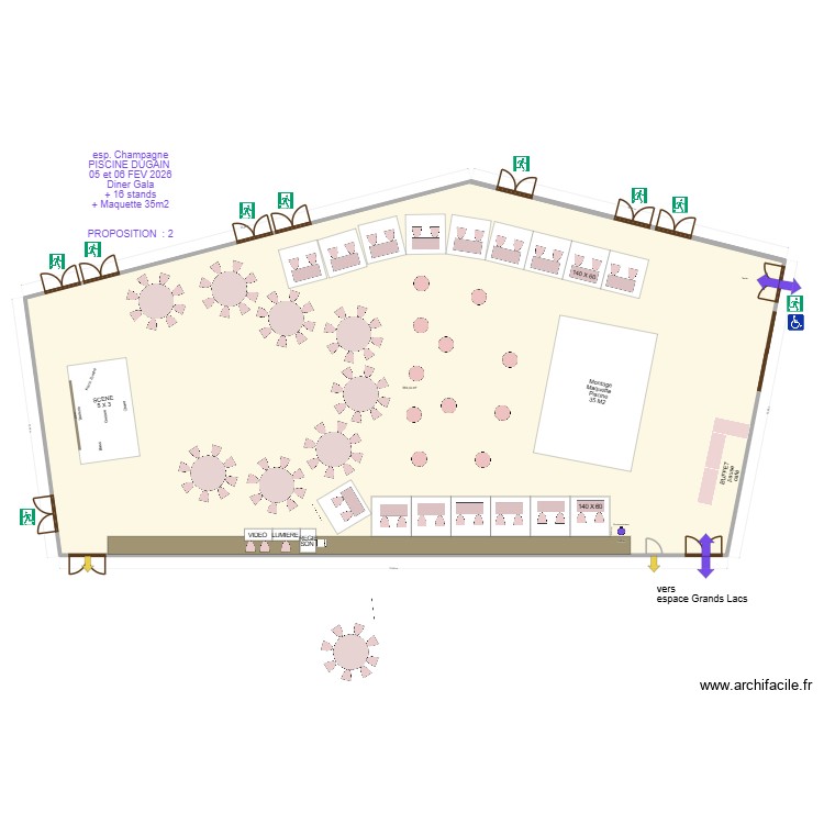 espace champagne PISCINE DUGAIN 05 et 06 FEV 2026 PROP 2 Gala. Plan de 0 pièce et 0 m2