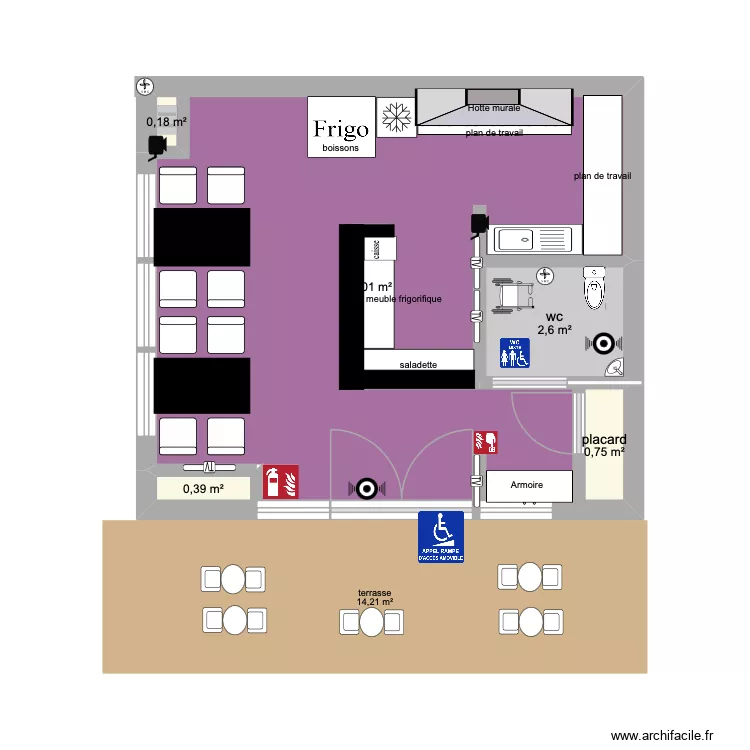 plans local snack midi minuit. Plan de 5 Pièces et 30 m² plans local snack midi minuit. Plan de 5 Pièces et 30 m²