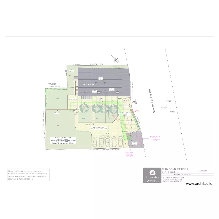 foureau vert pessard. Plan de 