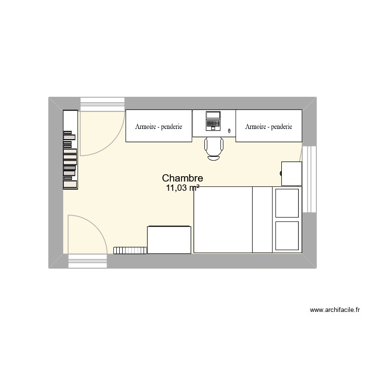 chambre. Plan de 0 pièce et 0 m2