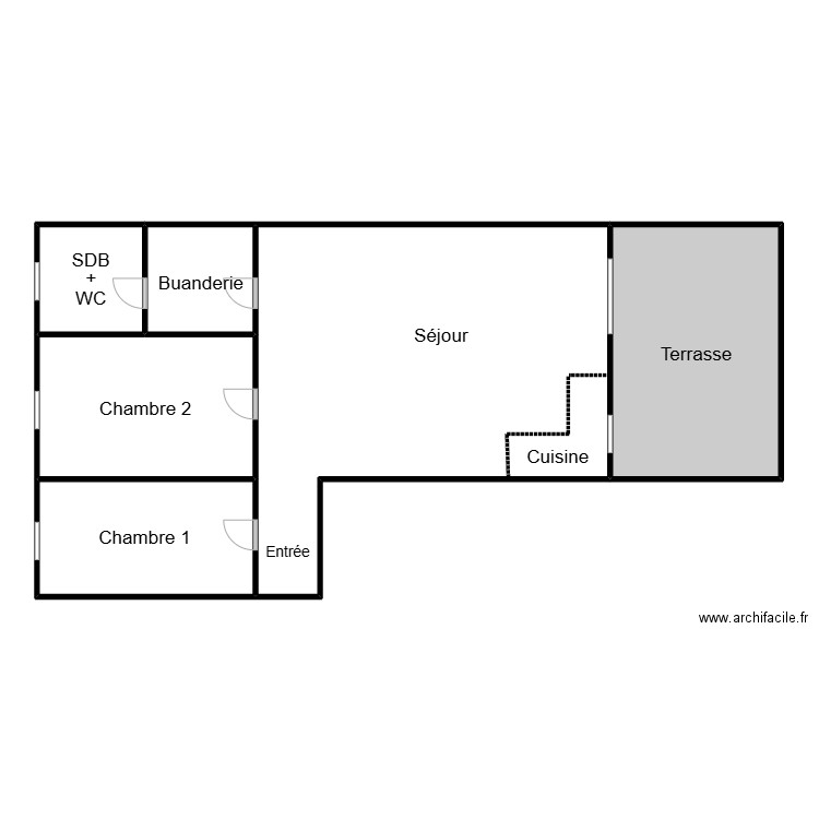 CHARLINE. Plan de 6 pièces et 153 m2