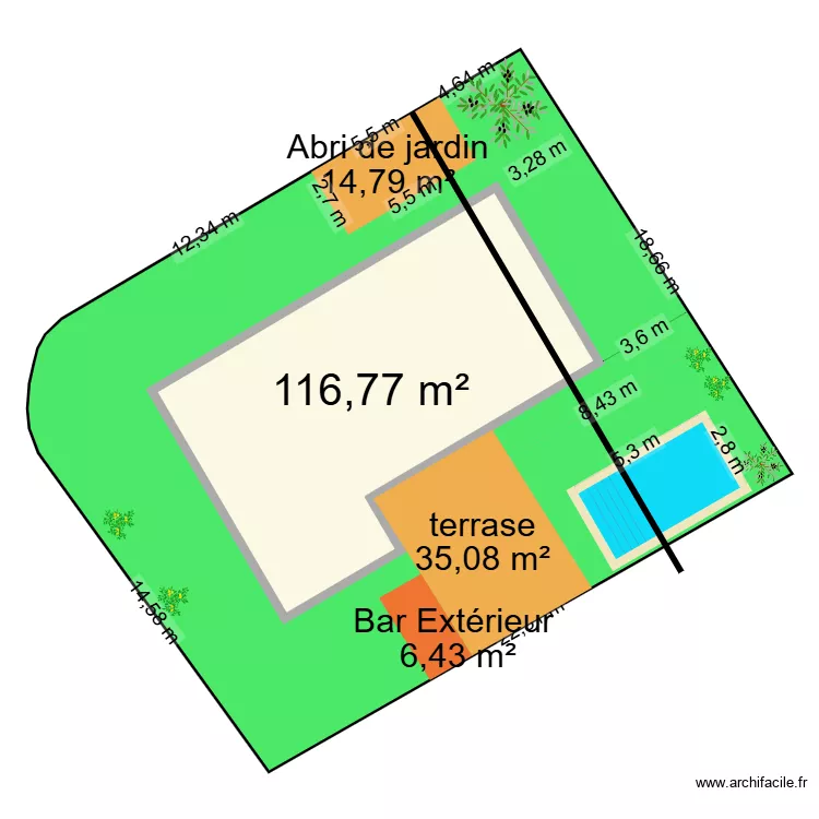 plan maison projet piscine 2. Plan de 1 et 117 m² plan maison projet piscine 2. Plan de 1 et 117 m²