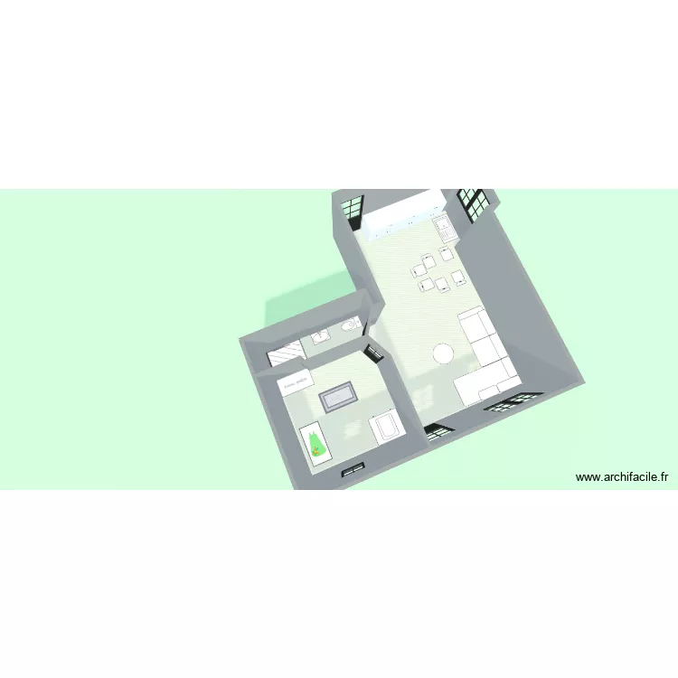 Appart Manon Dylan. Plan de 3  et 40 m²