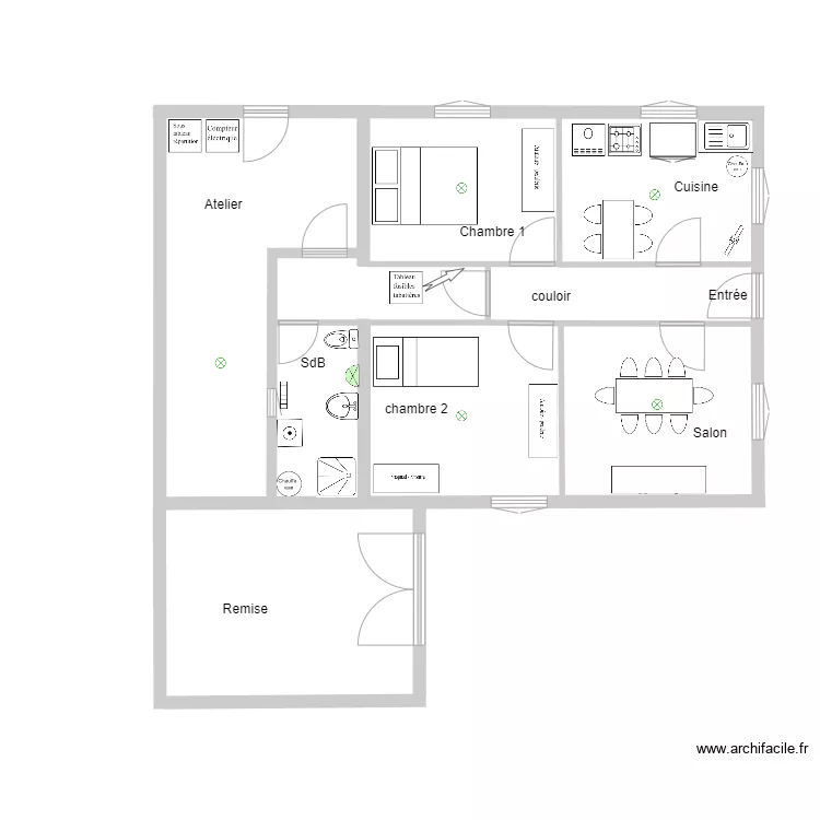 maison ajasse avant travaux. Plan de 