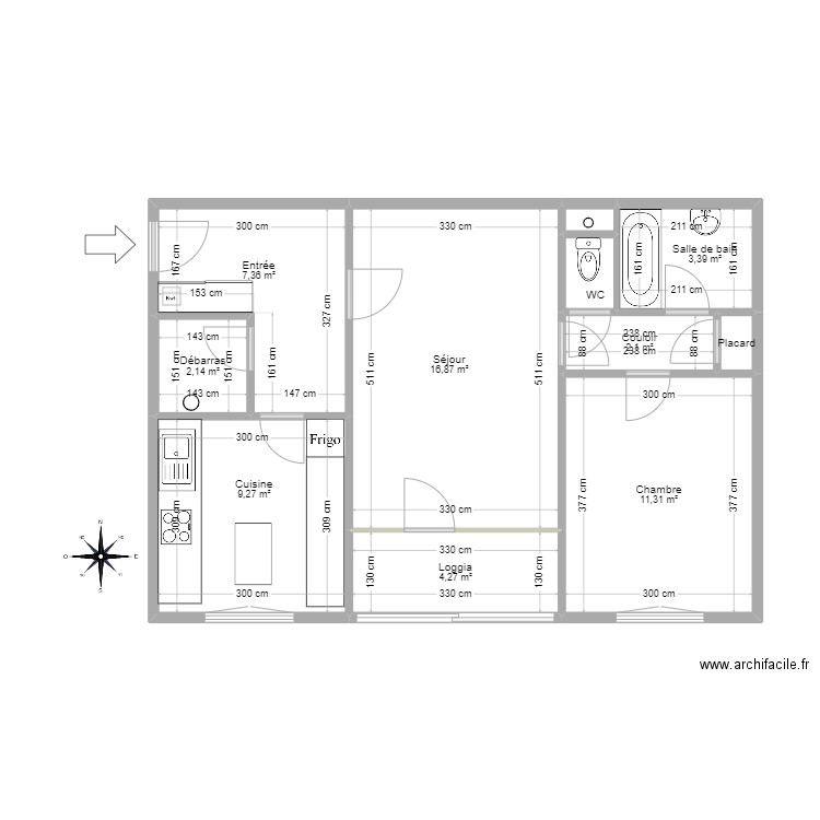 Appartement Malo Do et Vince. Plan de 11 pièces et 58 m2