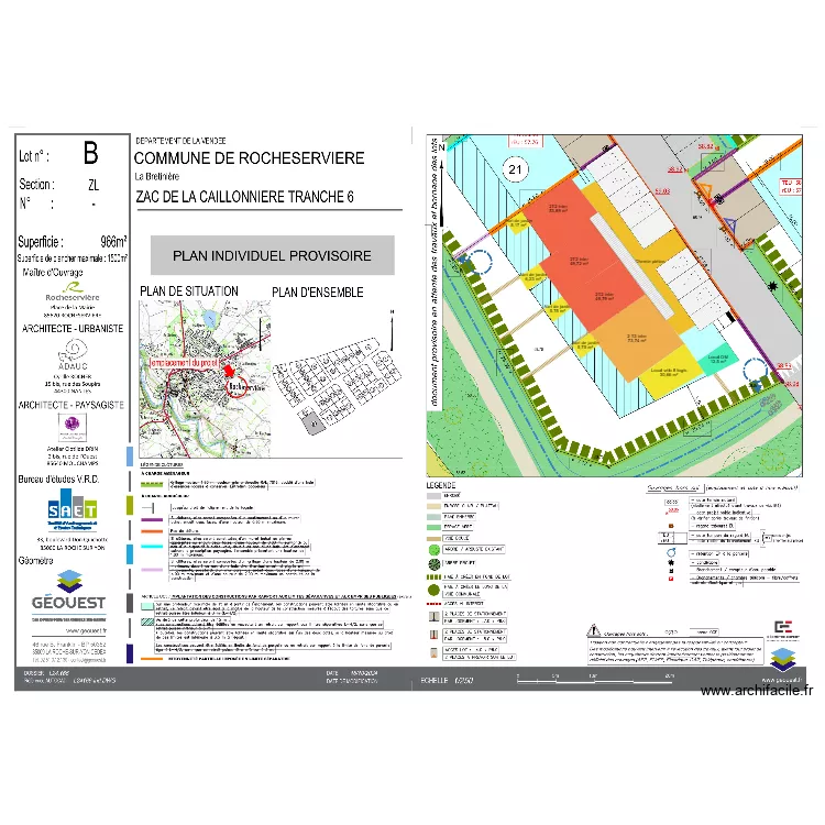 ZAC Caillonnière - Rocheservière lot B-v04-25-v2. Plan de ZAC Caillonnière - Rocheservière lot B-v04-25-v2. Plan de
