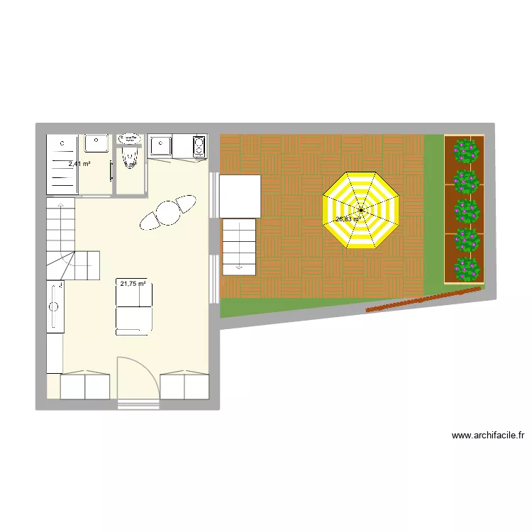 TheWhite mez. Plan de 4  et 52 m²