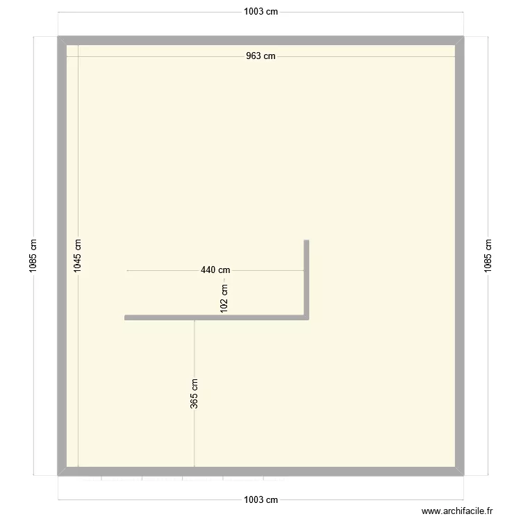 Etage 1. Plan de 1  et 101 m²