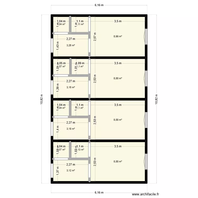 ISSIA - Entré Couché PLAN A. Plan de 16 et 57 m² ISSIA - Entré Couché PLAN A. Plan de 16 et 57 m²