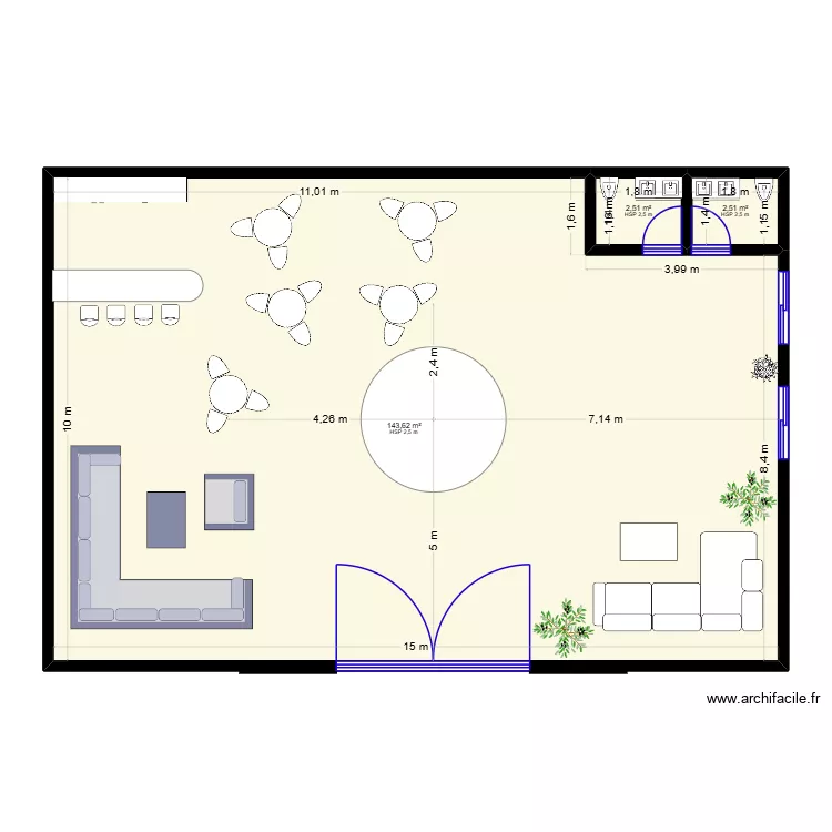 2D LOBBY. Plan de 3 et 149 m² 2D LOBBY. Plan de 3 et 149 m²