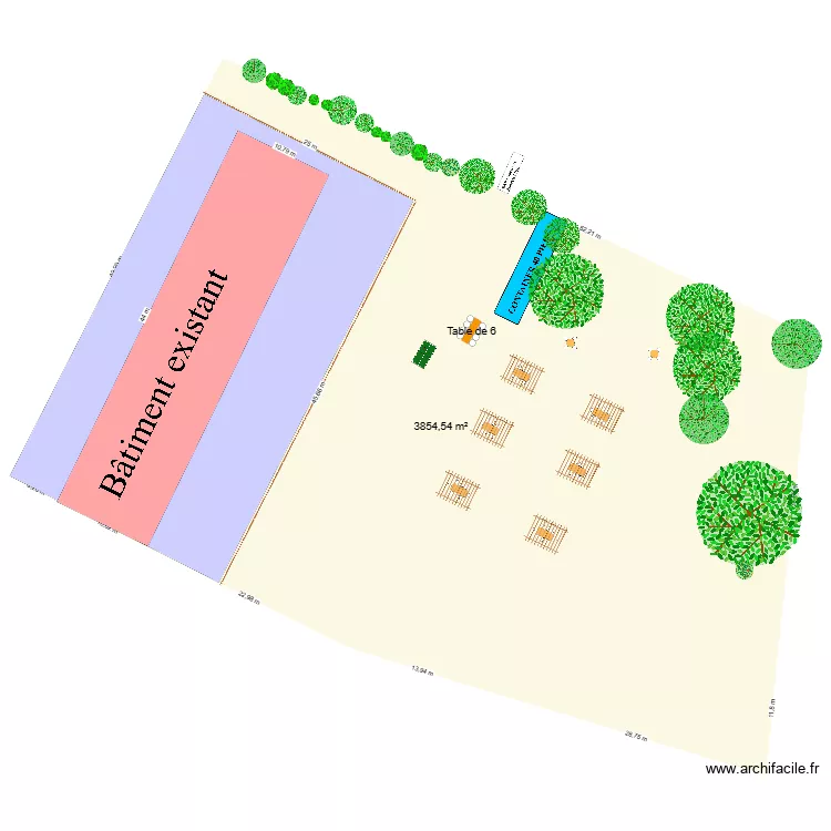 jardin REZ. Plan de 