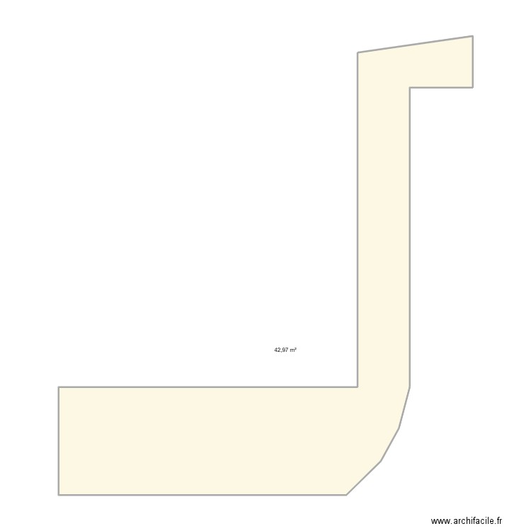 sicre aurelie Tressere. Plan de 1 pièce et 43 m2