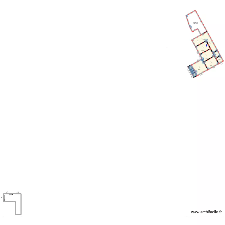 Cuisine. Plan de 12  et 331 m²