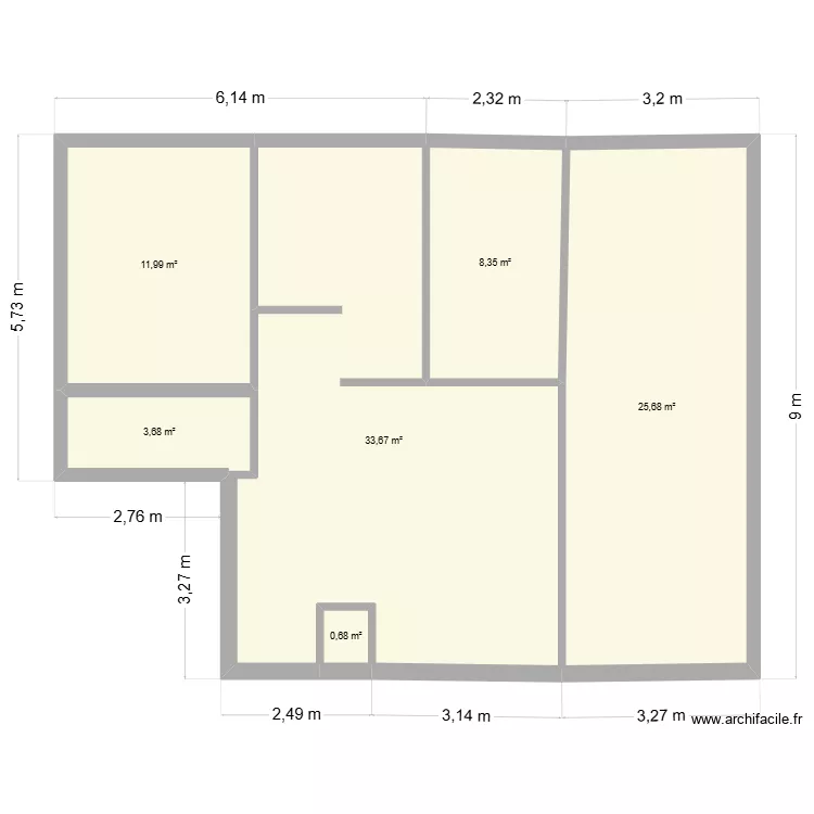 VUE MER. Plan de 6  et 84 m²
