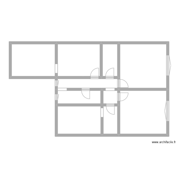 1 Etage. Plan de 8 pièces et 83 m2