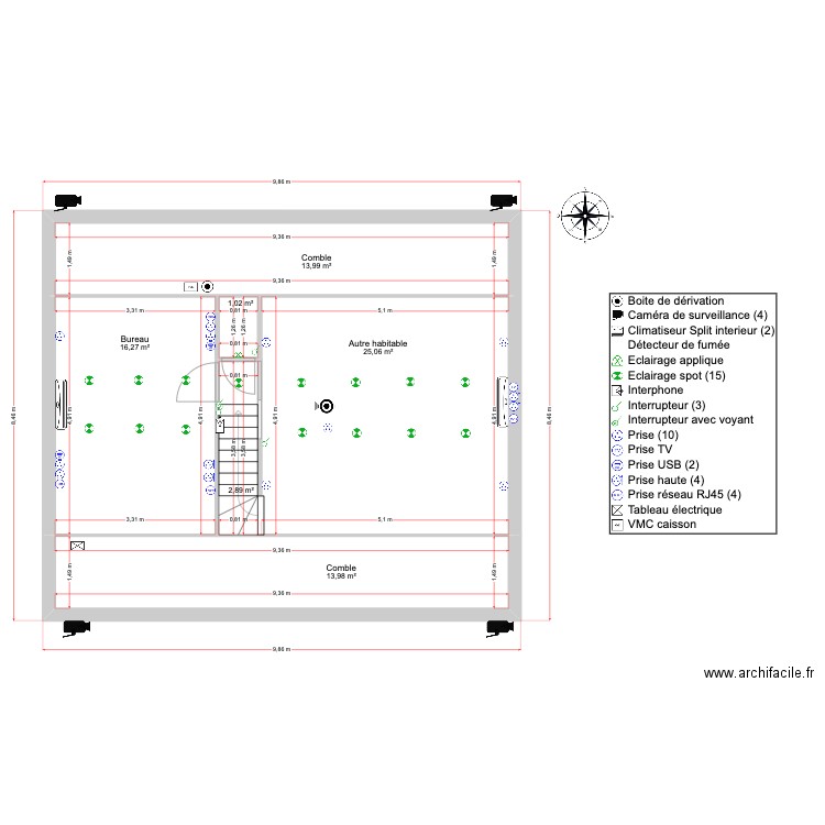 PROJET LUKOKI COMBLE. Plan de 0 pièce et 0 m2