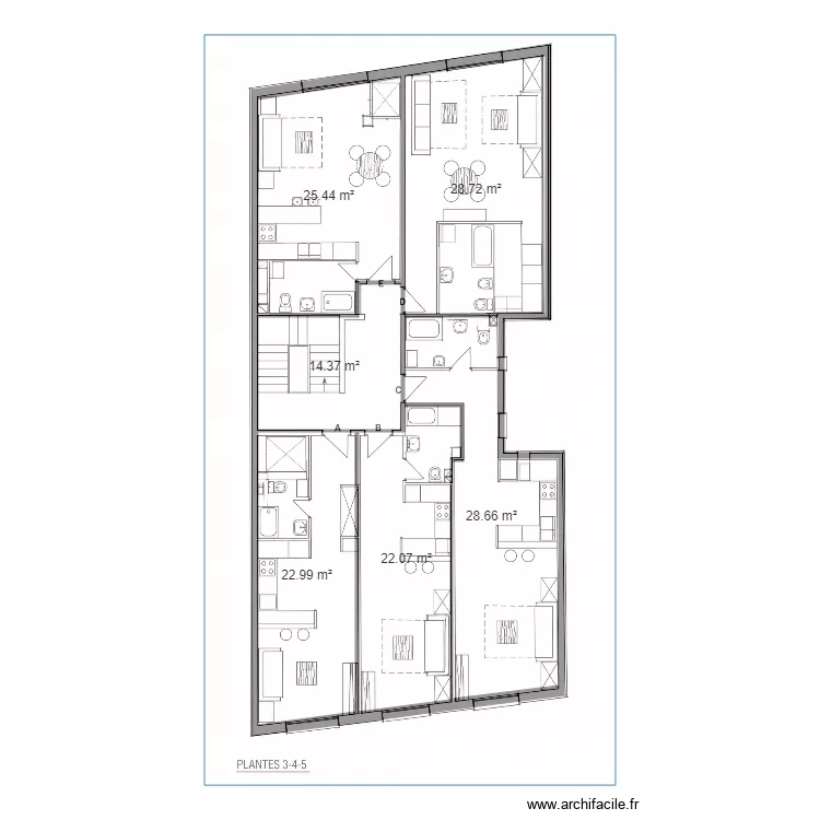 C SANT JORDI 33 PAS DE LA CASA. Plan de 6 et 142 m² C SANT JORDI 33 PAS DE LA CASA. Plan de 6 et 142 m²