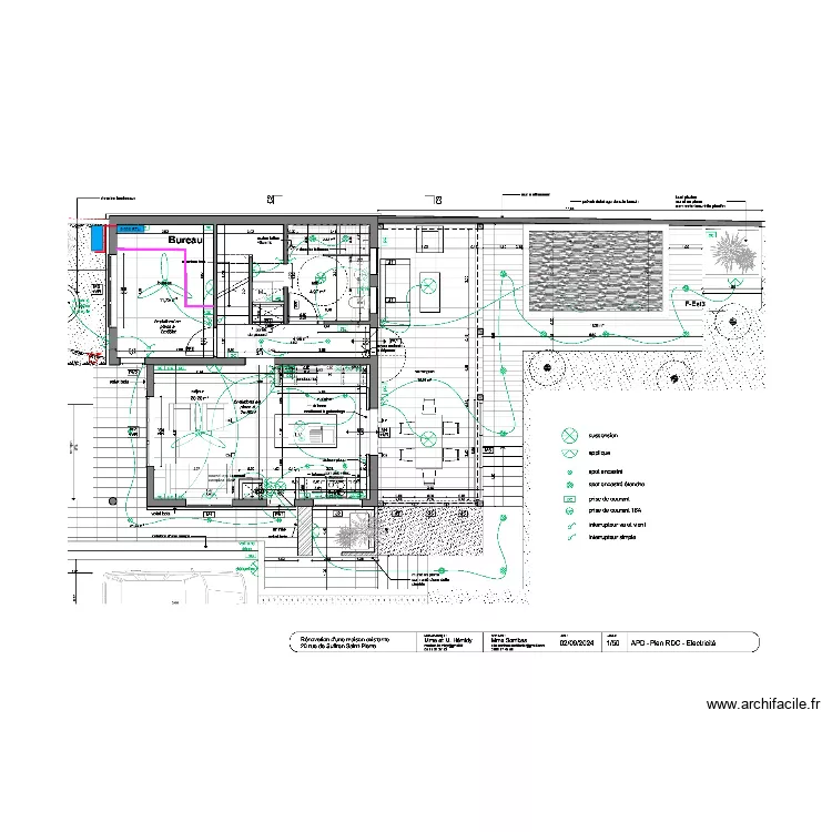Mauve Jessie RDC. Plan de 