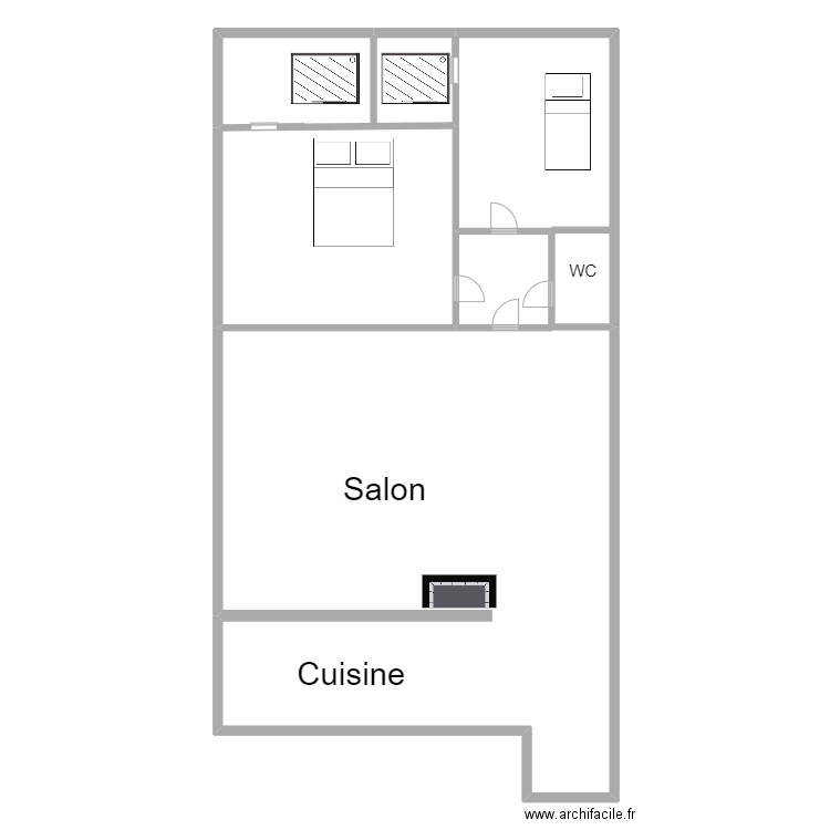 croix st michel bis. Plan de 4 pièces et 248 m2