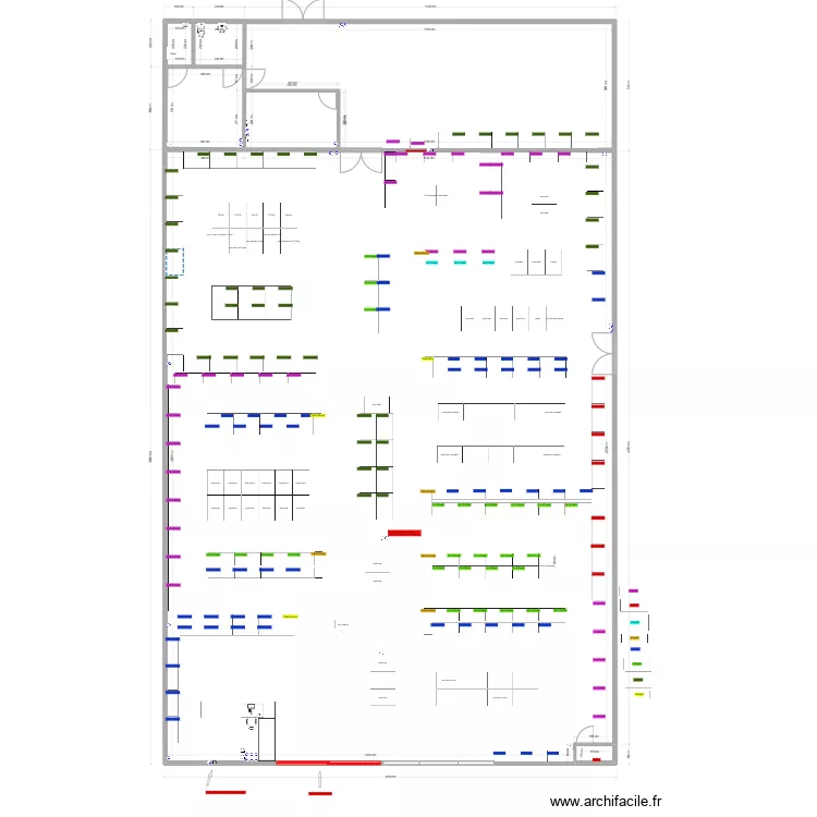 CAPANIMAL AUTUN / Num&eacute;ro gondole + Dimension gondole. Plan de 