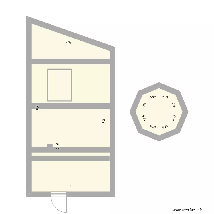 La Jali&egrave;re Source. Plan de 3  et 38 m²
