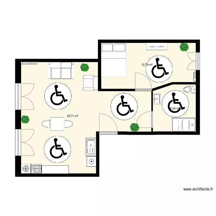 TD am&eacute;nagement 02/04/26. Plan de 3  et 52 m²