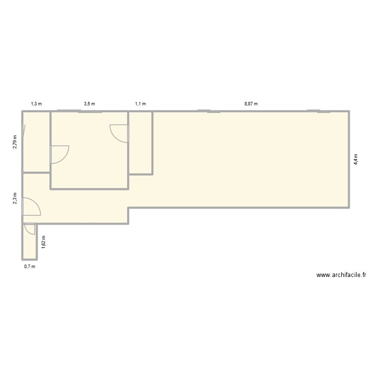 BENNI. Plan de 5 pièces et 67 m2