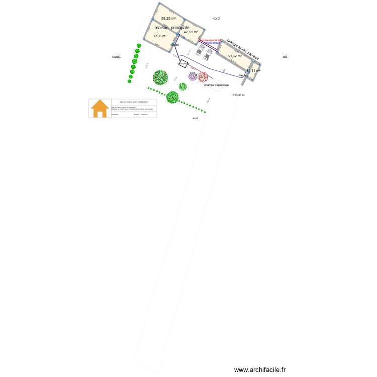 plan de masse. Plan de 0 pièce et 0 m2